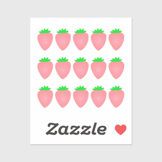 Aardbeienpatronen Art Pink Baby shower Verjaardage Sticker (Vel)