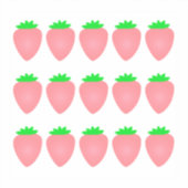 Aardbeienpatronen Art Pink Baby shower Verjaardage Sticker (Voorkant)