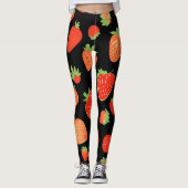 Aardbeienpatronen Leggings (Voorkant)