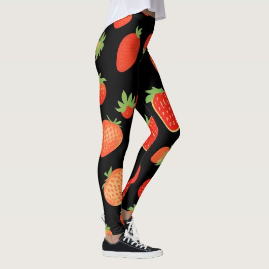 Aardbeienpatronen Leggings (Rechts)