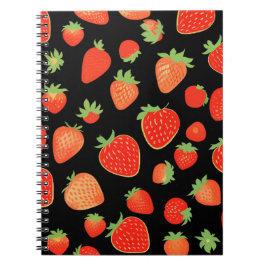 Aardbeienpatronen Notitieboek
