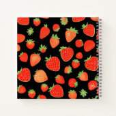 Aardbeienpatronen Notitieboek (Achterkant)