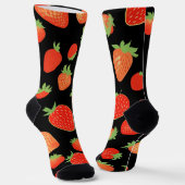 Aardbeienpatronen Sokken (Gebogen)