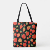 Aardbeienpatronen Tote Bag (Achterkant)