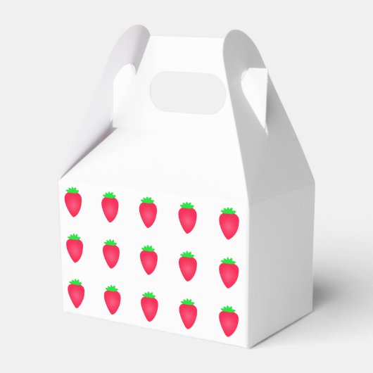 Aardbeienpatronen Verjaardagen Baby showers 2024 Bedankdoosjes (Achterkant)