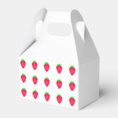 Aardbeienpatronen Verjaardagen Baby showers 2024 Bedankdoosjes (Voorkant Zijde)