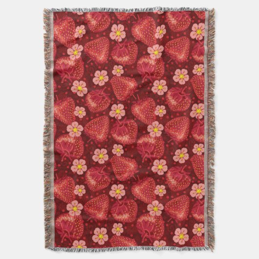 Aardbeienpatroon 2 2 deken (Voorkant Verticaal)