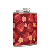 Aardbeienpatroon 2 2 heupfles (Rechts)