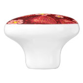 Aardbeienpatroon 2 2 keramische knop (Zijkant)