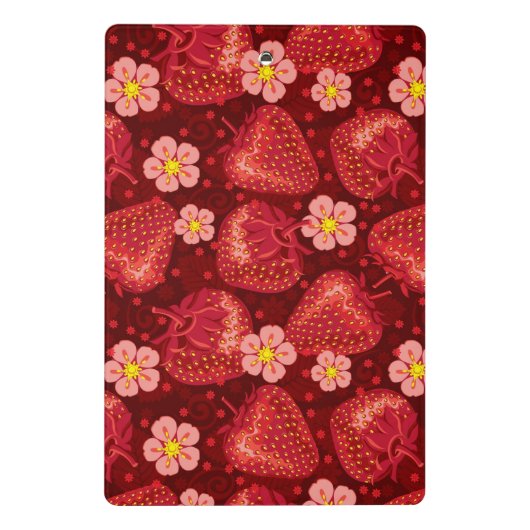 Aardbeienpatroon 2 2 mini klembord (Achterkant)