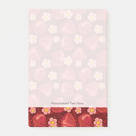 Aardbeienpatroon 2 2 post-it® notes (Voorkant)