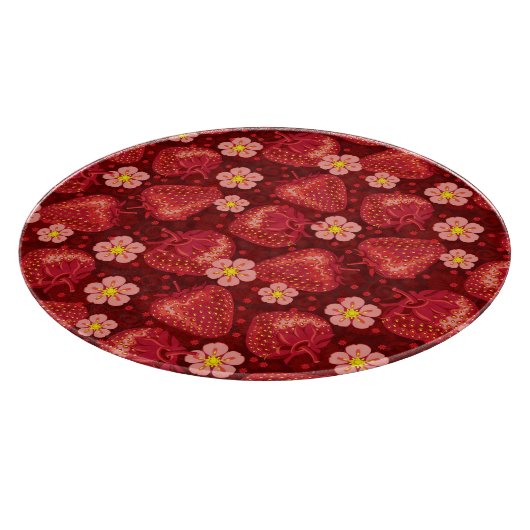 Aardbeienpatroon 2 2 snijplank (Hoek)