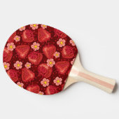Aardbeienpatroon 2 2 tafeltennisbatje (Zijkant)