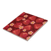 Aardbeienpatroon 2 2 tegeltje (Zijkant)