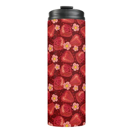 Aardbeienpatroon 2 2 thermosbeker (Voorkant)