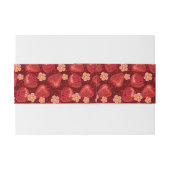 Aardbeienpatroon 2 2 uitnodigingen wikkel (Achterkant Voorbeeld)