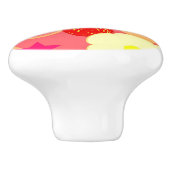 Aardbeienpatroon 2 keramische knop (Zijkant)