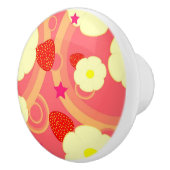 Aardbeienpatroon 2 keramische knop (Rechts)