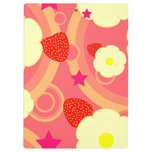 Aardbeienpatroon 2 klembord (Achterkant)