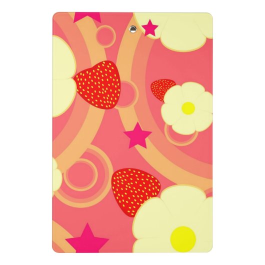 Aardbeienpatroon 2 mini klembord (Achterkant)