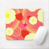 Aardbeienpatroon 2 muismat (Met muis)