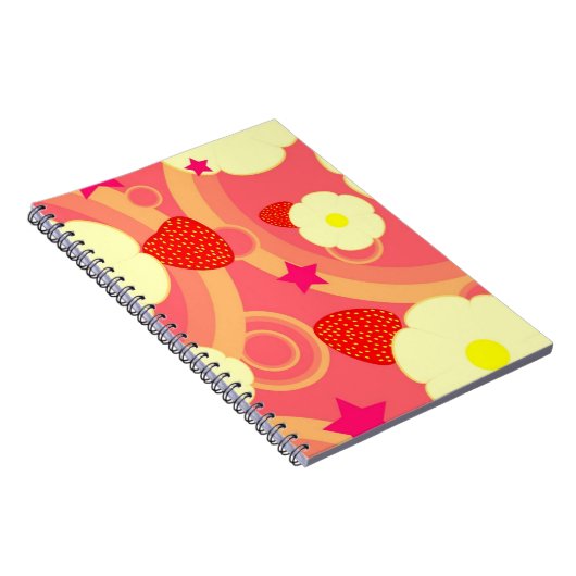 Aardbeienpatroon 2 notitieboek (Rechterzijde)