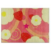 Aardbeienpatroon 2 snijplank (Voorkant)