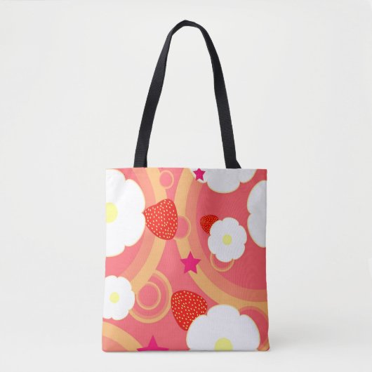 Aardbeienpatroon 2 tote bag (Voorkant)