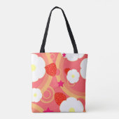 Aardbeienpatroon 2 tote bag (Achterkant)