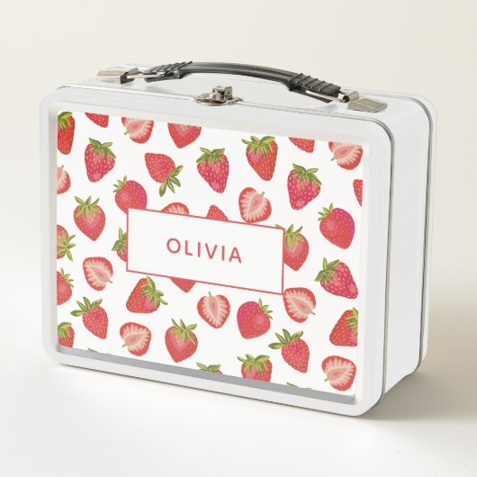 Aardbeienpatroon Aangepaste aangepaste naam (Voorkant)