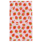  aardbeienpatroon - Aangepaste verjaardag Klein Cadeauzakje (Achterkant)