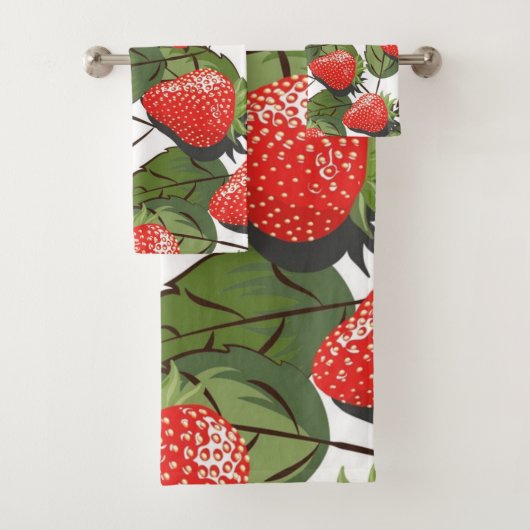 Aardbeienpatroon Bad Handdoek (Insitu)