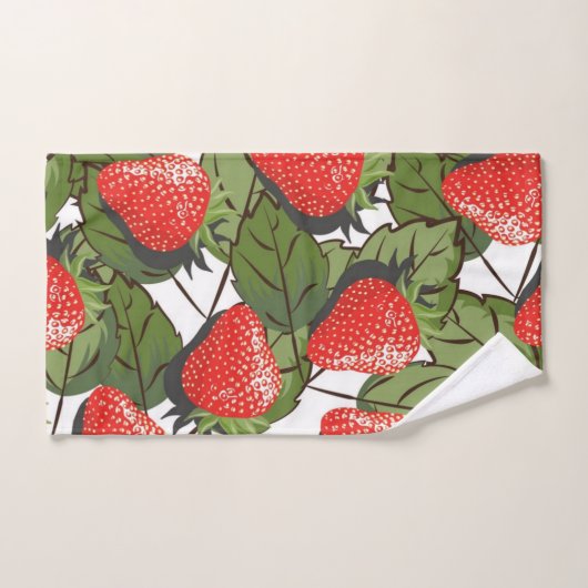 Aardbeienpatroon Bad Handdoek (Handdoek)