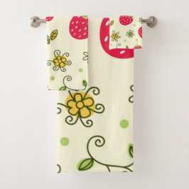 Aardbeienpatroon Bad Handdoek