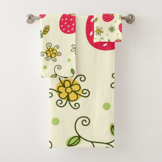 Aardbeienpatroon Bad Handdoek (Insitu)