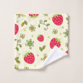 Aardbeienpatroon Bad Handdoek (Wasdoekje)