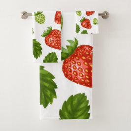 Aardbeienpatroon Bad Handdoek