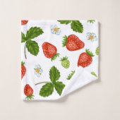 Aardbeienpatroon Bad Handdoek (Wasdoekje)