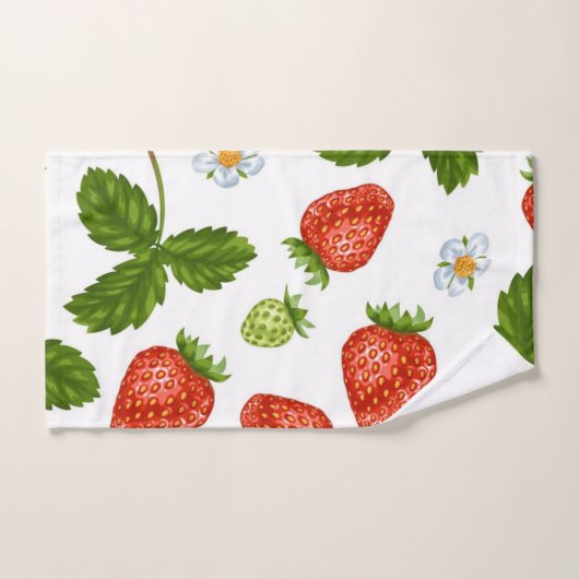 Aardbeienpatroon Bad Handdoek (Handdoek)