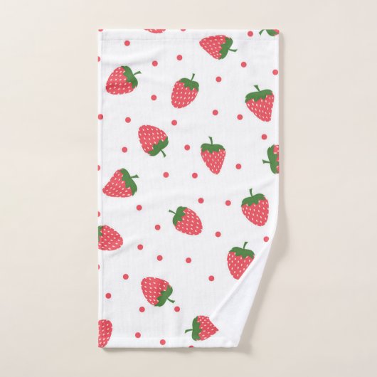 Aardbeienpatroon Bad Handdoek (Handdoek)