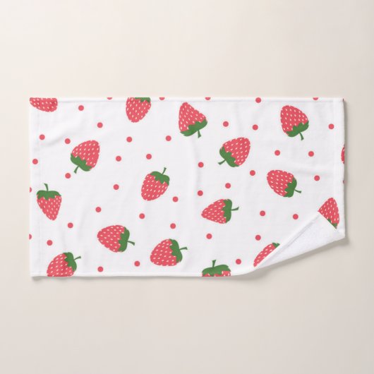 Aardbeienpatroon Bad Handdoek (Handdoek)