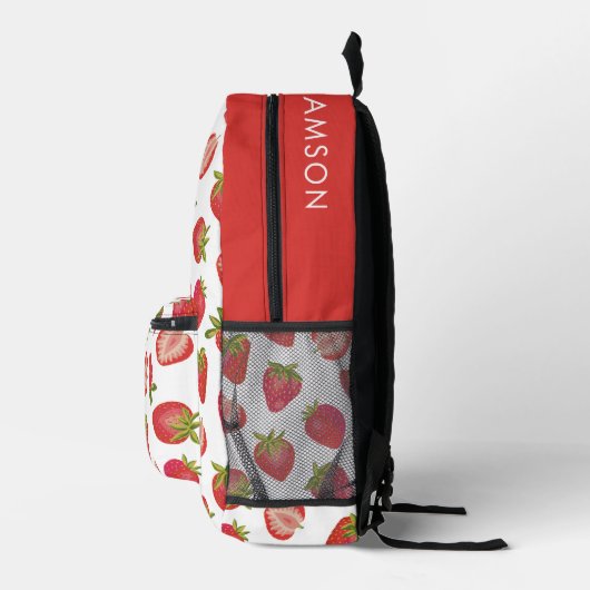 Aardbeienpatroon Bedrukte Rugzak (Rechts)