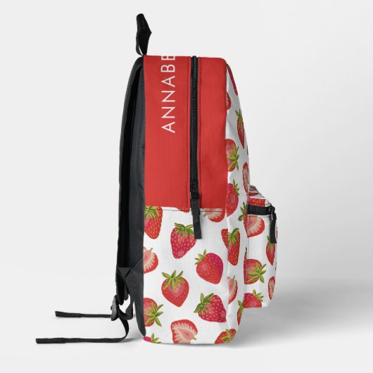 Aardbeienpatroon Bedrukte Rugzak (Links)