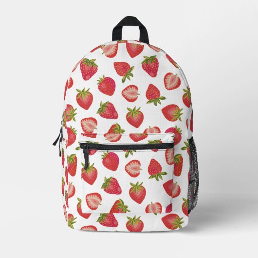 Aardbeienpatroon Bedrukte Rugzak (Voorkant)