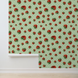 Aardbeienpatroon Behang