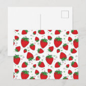 Aardbeienpatroon Briefkaart (Voorkant / Achterkant)