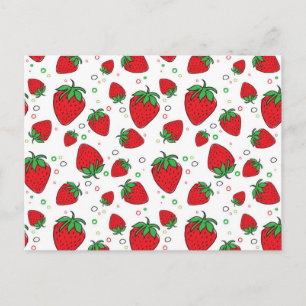 Aardbeienpatroon Briefkaart