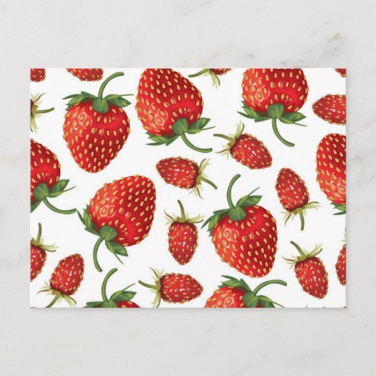 Aardbeienpatroon Briefkaart (Voorkant)