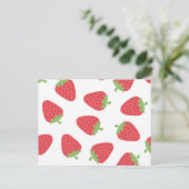 Aardbeienpatroon Briefkaart (Staand voorkant)