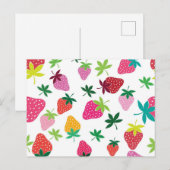 Aardbeienpatroon Briefkaart (Voorkant / Achterkant)